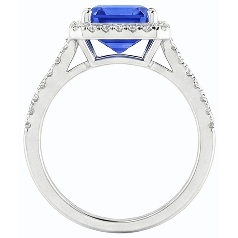 echter round diamant 4.50Karat ring auf Weiß