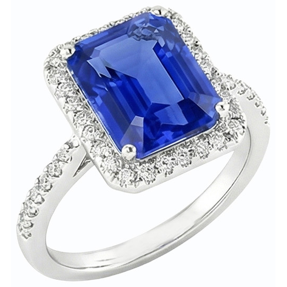 echter round diamant 4.50Karat ring Seitenansicht