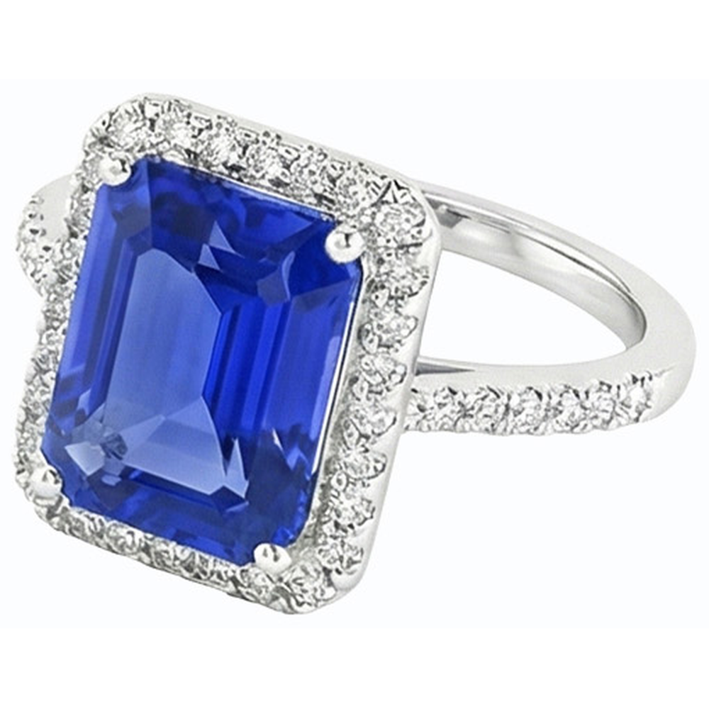 echter round diamant 4.50Karat ring Draufsicht