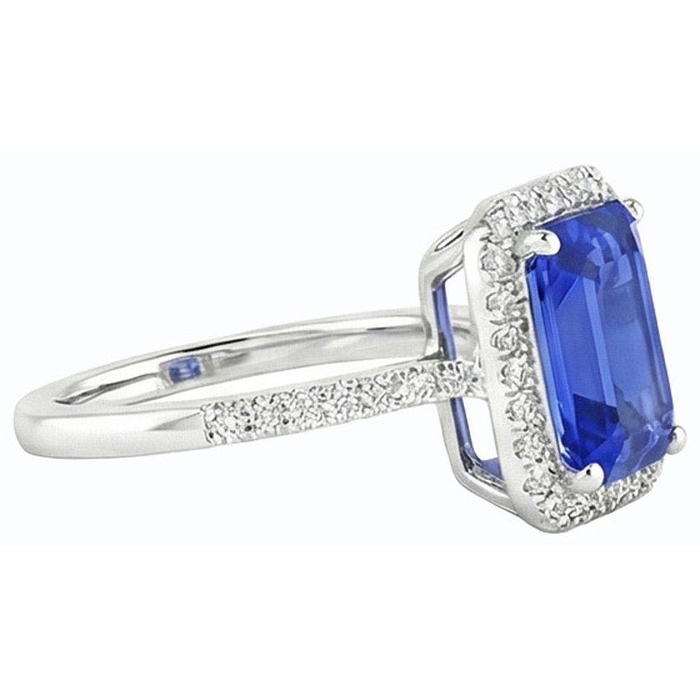 echter round diamant 4.50Karat ring Profilansicht