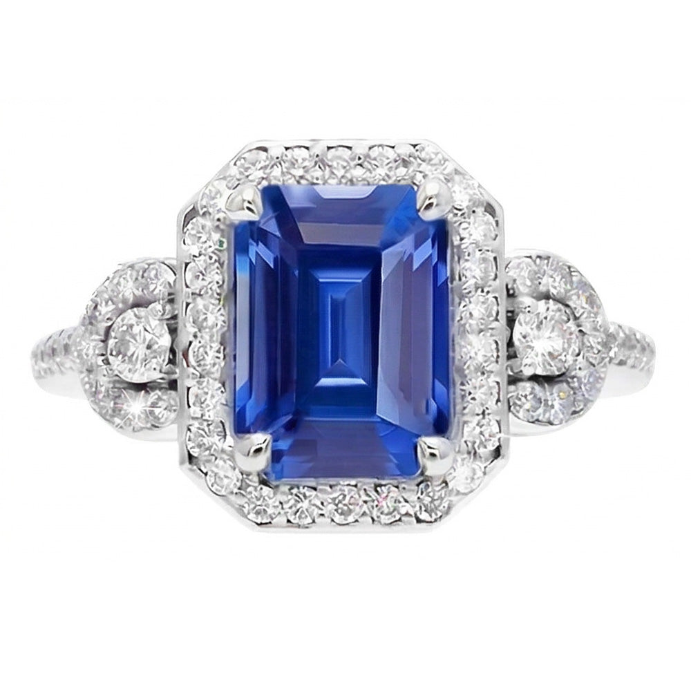 echter baguette diamant 4.50Karat ring Seitenansicht