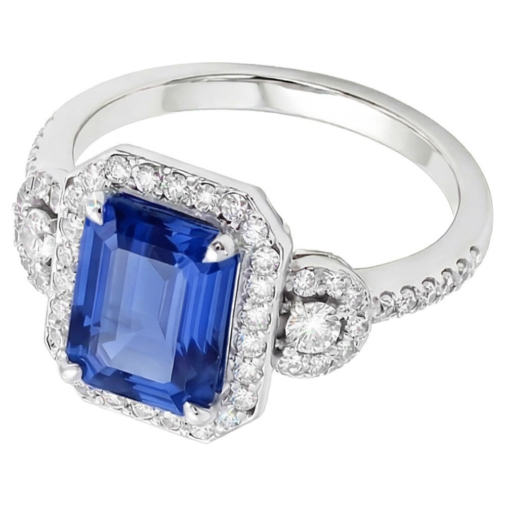 echter baguette diamant 4.50Karat ring Detailansicht