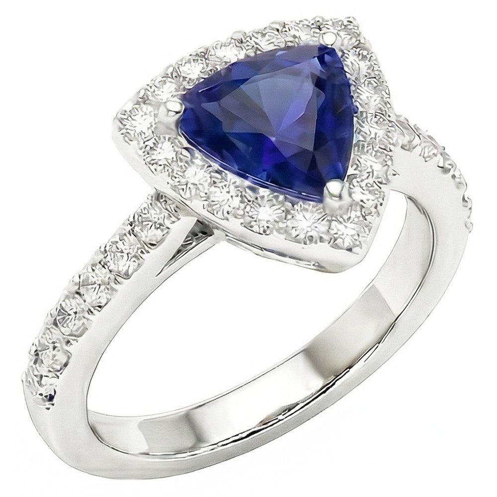 echter trillion diamant 2Karat ring Vorderansicht