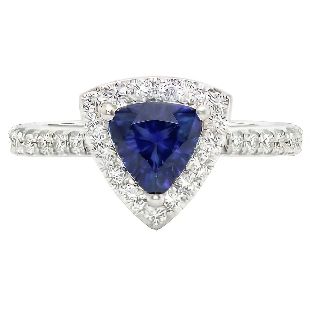 echter trillion diamant 2Karat ring Seitenansicht