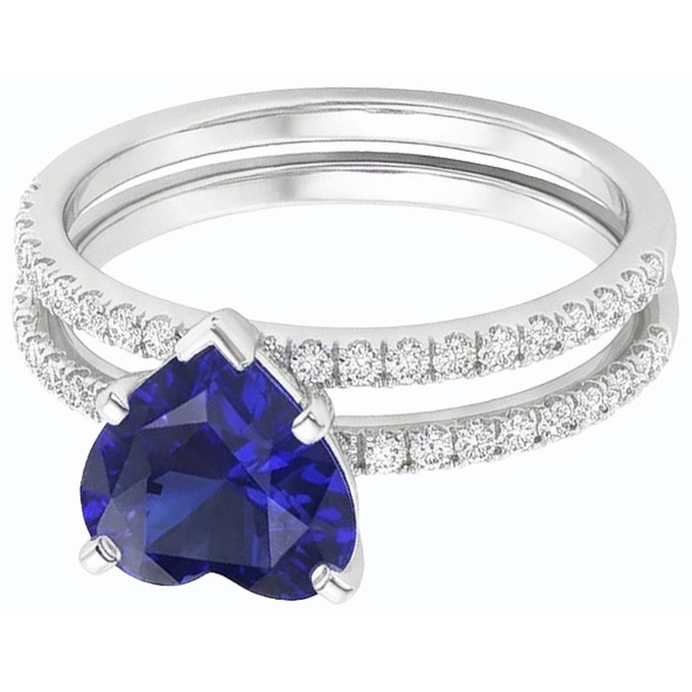 echter round diamant 3.50Karat ring Draufsicht