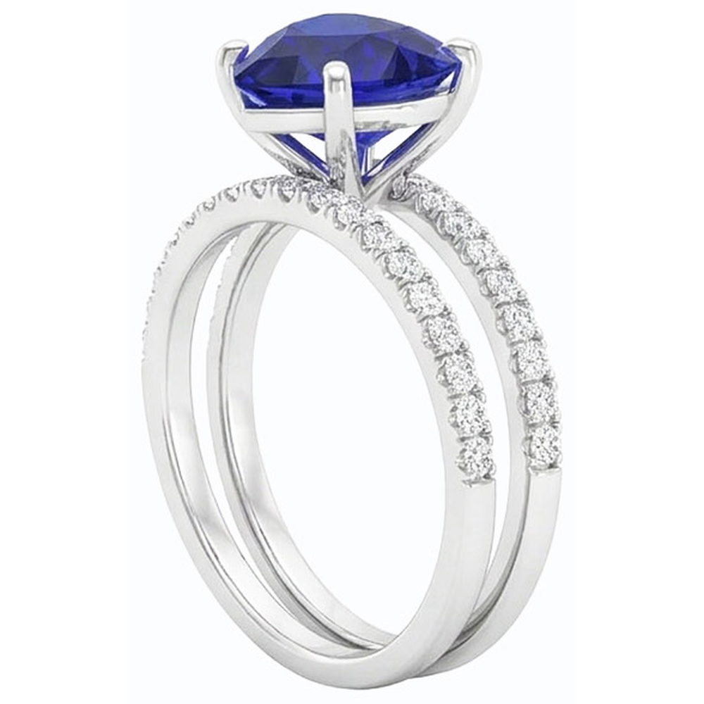 echter round diamant 3.50Karat ring Profilansicht