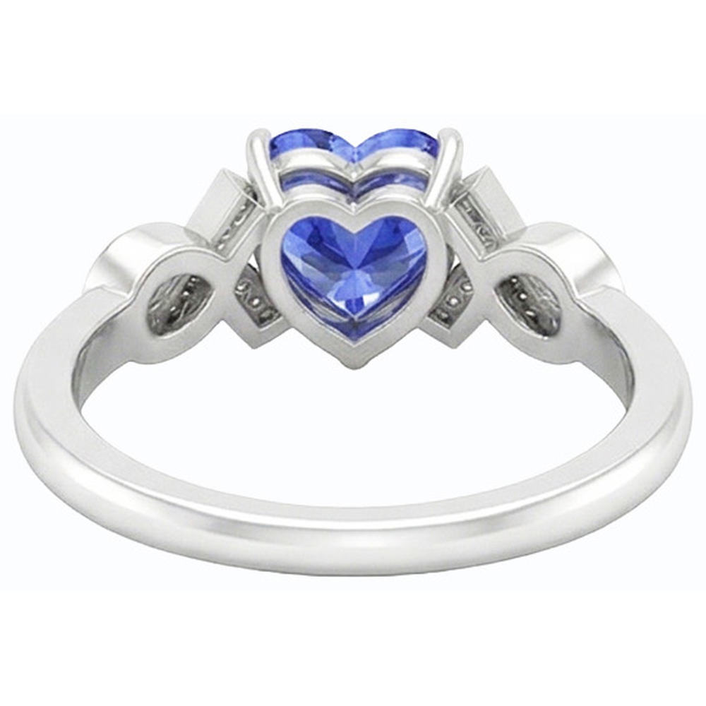 echter round diamant 1.75Karat memoire-ring Profilansicht