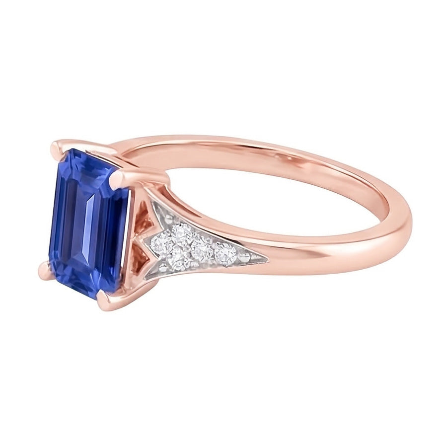 echter round diamant 2Karat ring Profilansicht