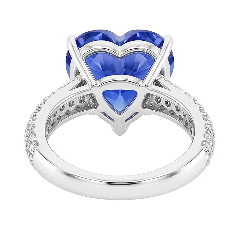 echter round diamant 4.50Karat ring Draufsicht