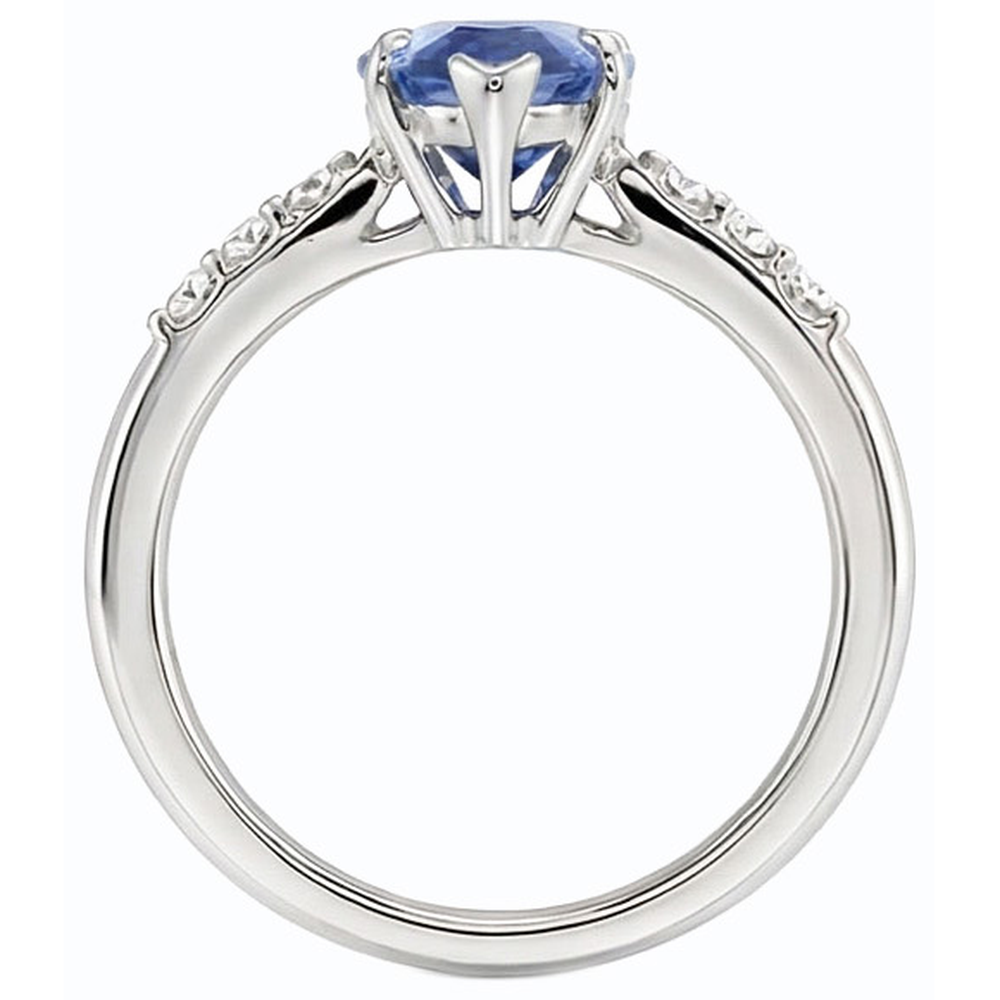 echter round diamant 1.50Karat ring Profilansicht