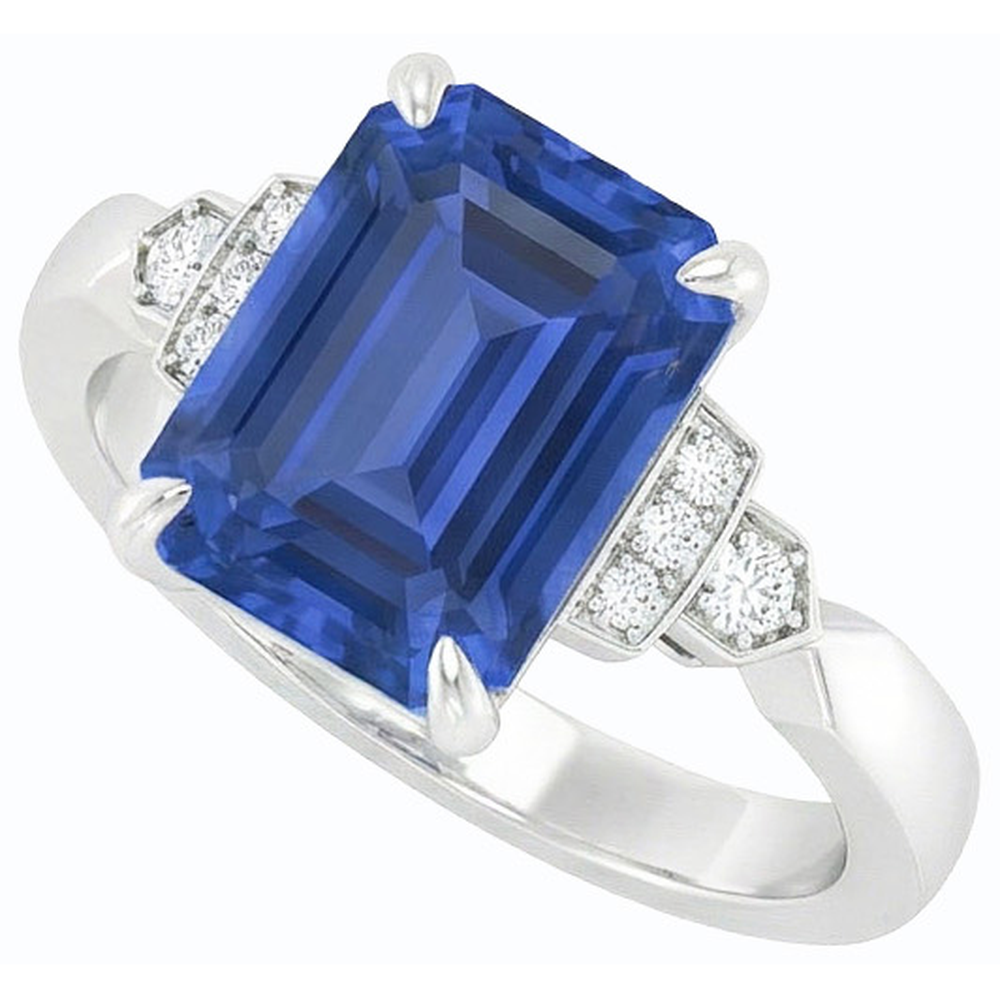 echter baguette diamant 3Karat ring Detailansicht
