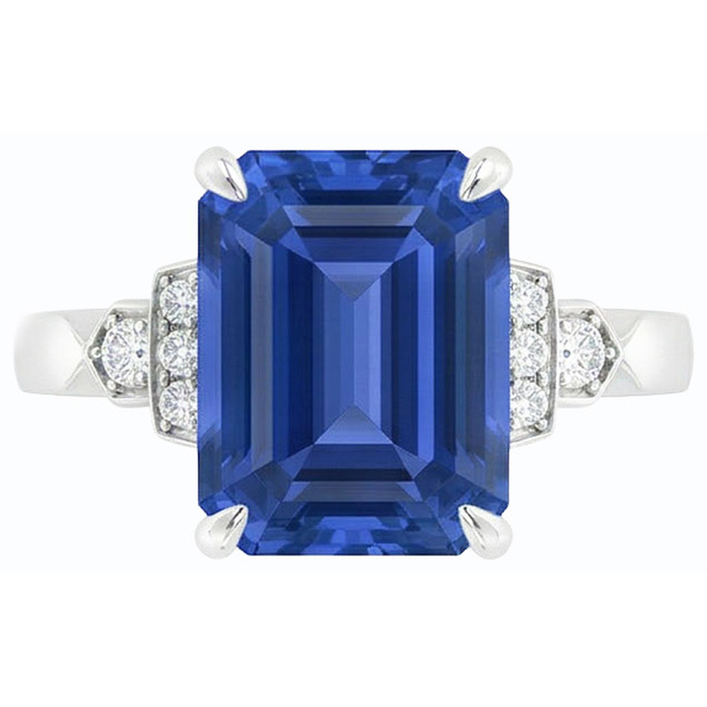 echter baguette diamant 3Karat ring Seitenansicht