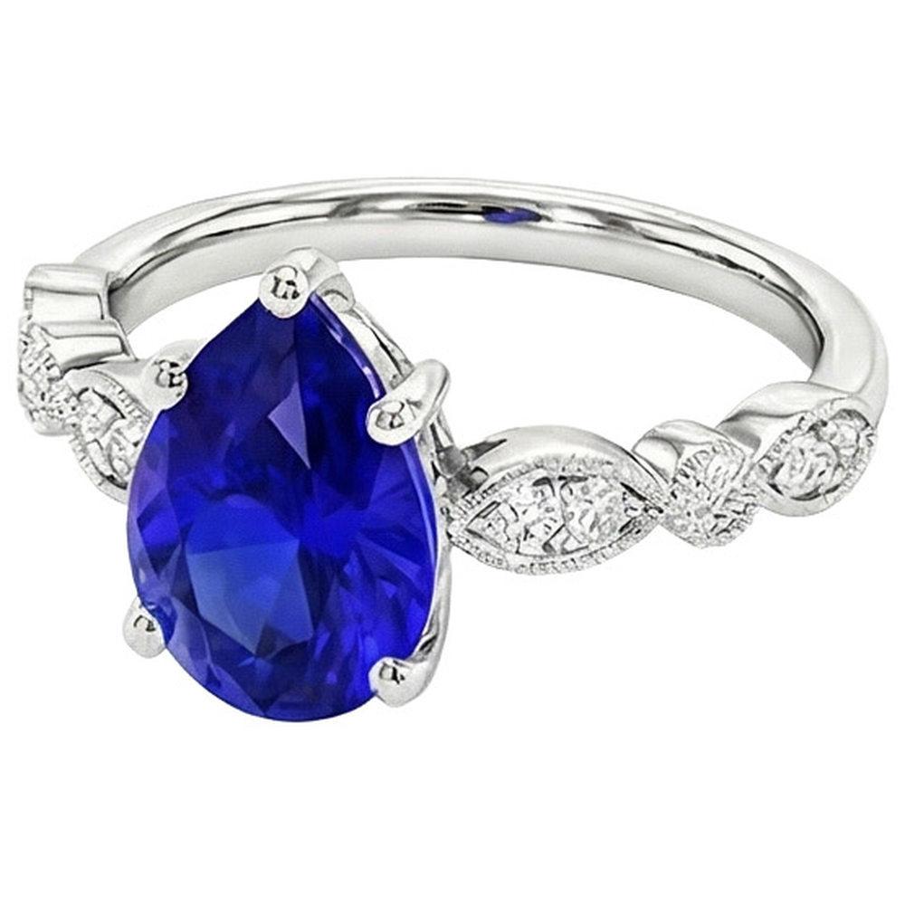 echter round diamant 2.50Karat ring Draufsicht