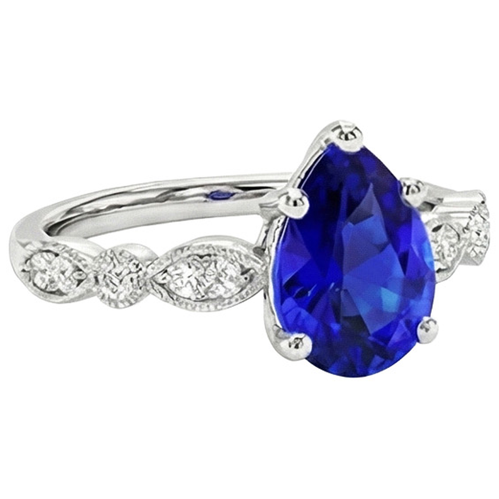 echter round diamant 2.50Karat ring auf Weiß