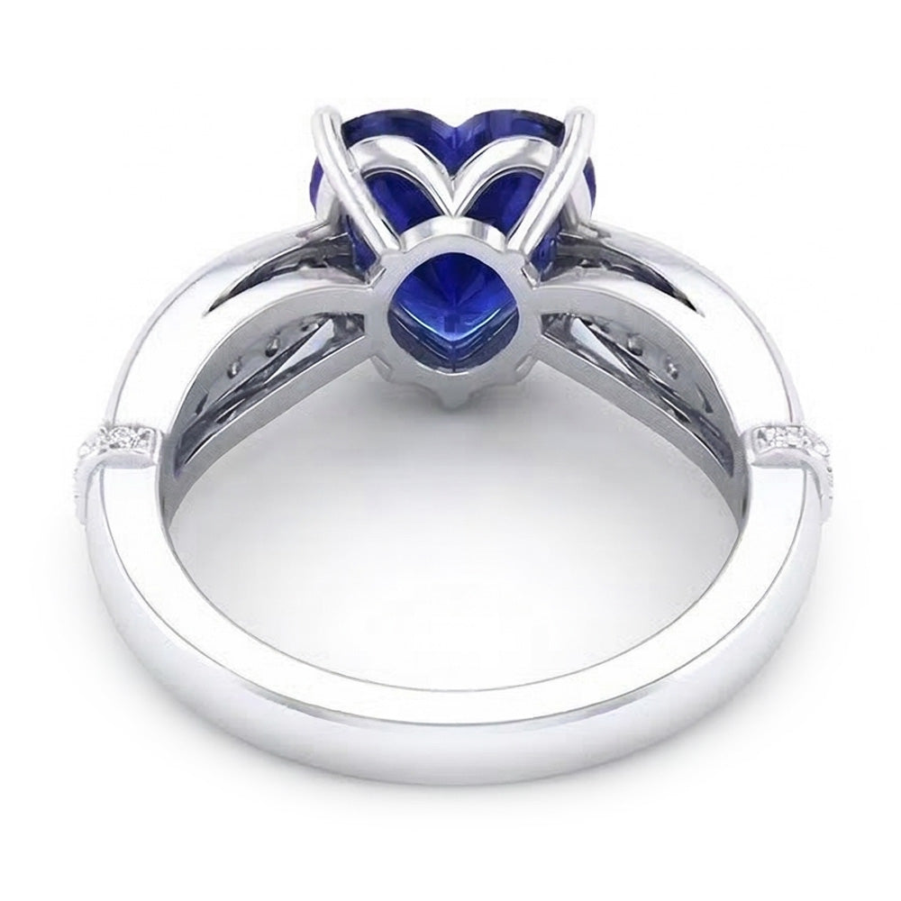 echter round diamant 3.50Karat ring Profilansicht