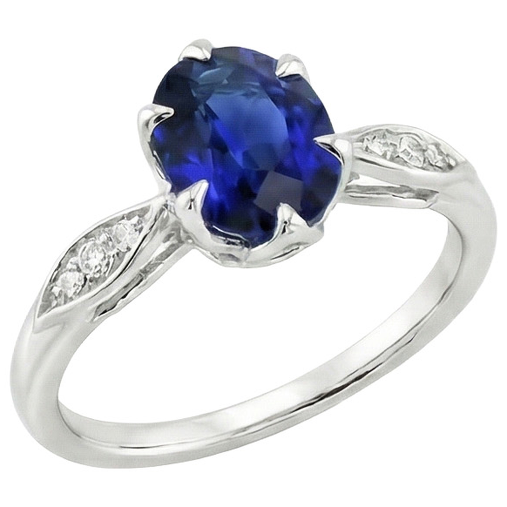echter oval diamant 3.50Karat ring Seitenansicht
