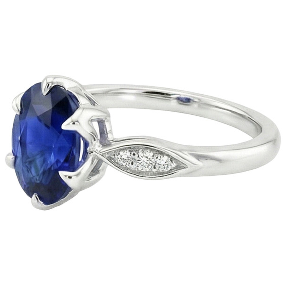 echter oval diamant 3.50Karat ring auf Weiß