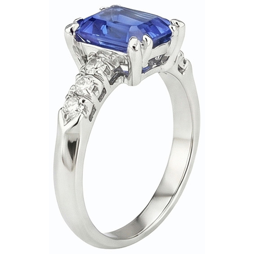 echter round diamant 3Karat ring Profilansicht