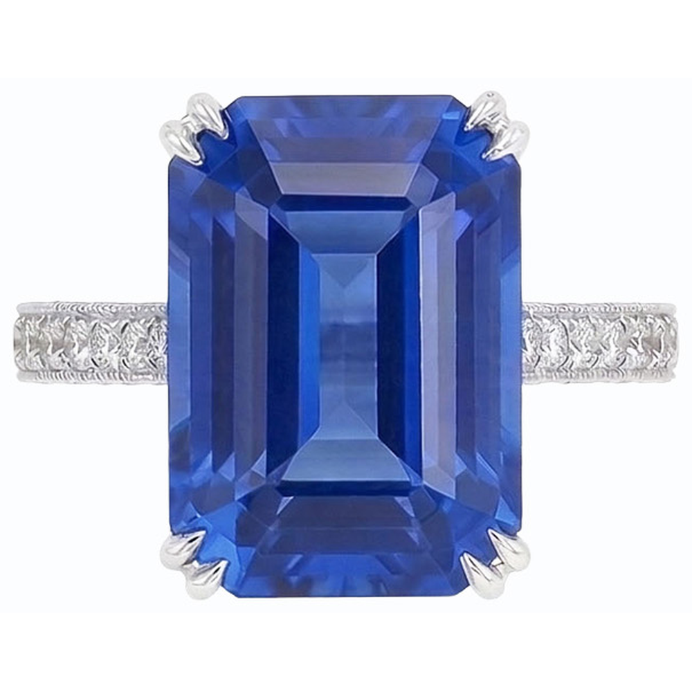 echter baguette diamant 8Karat ring Detailansicht