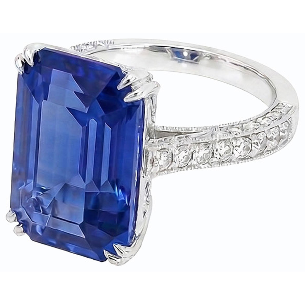 echter baguette diamant 8Karat ring Draufsicht