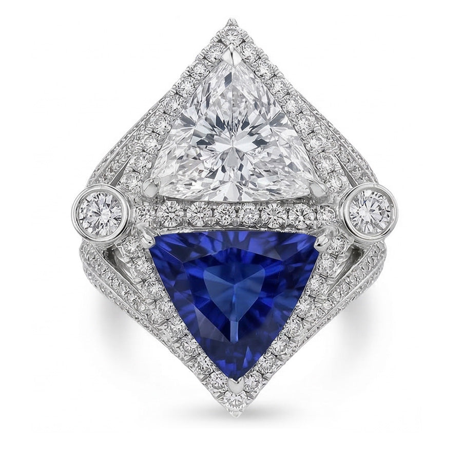 echter round diamant 2Karat ring Seitenansicht