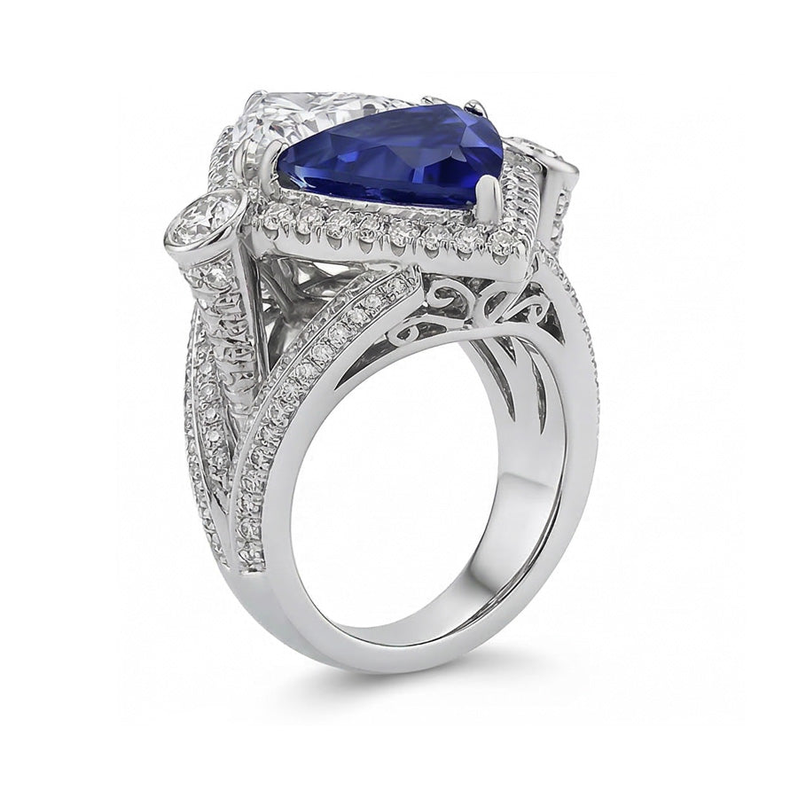 echter round diamant 2Karat ring Draufsicht