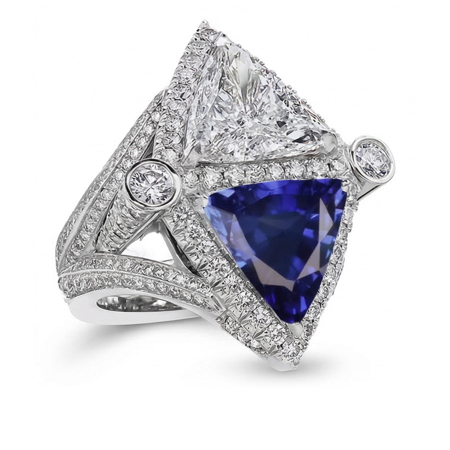 echter round diamant 2Karat ring Detailansicht