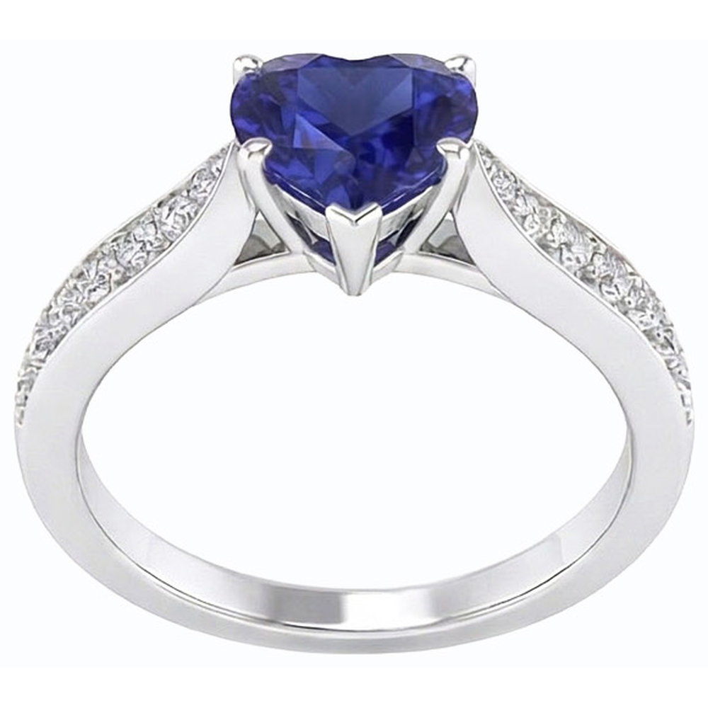 echter round diamant 2.50Karat ring Draufsicht