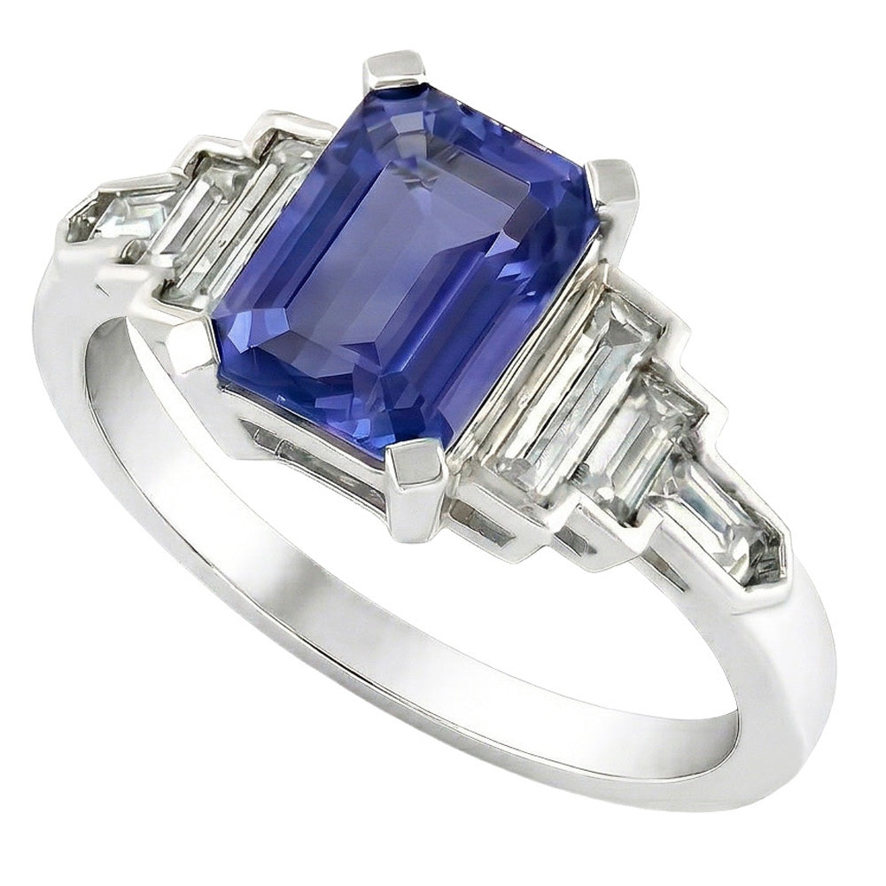 echter baguette diamant 3Karat ring Seitenansicht