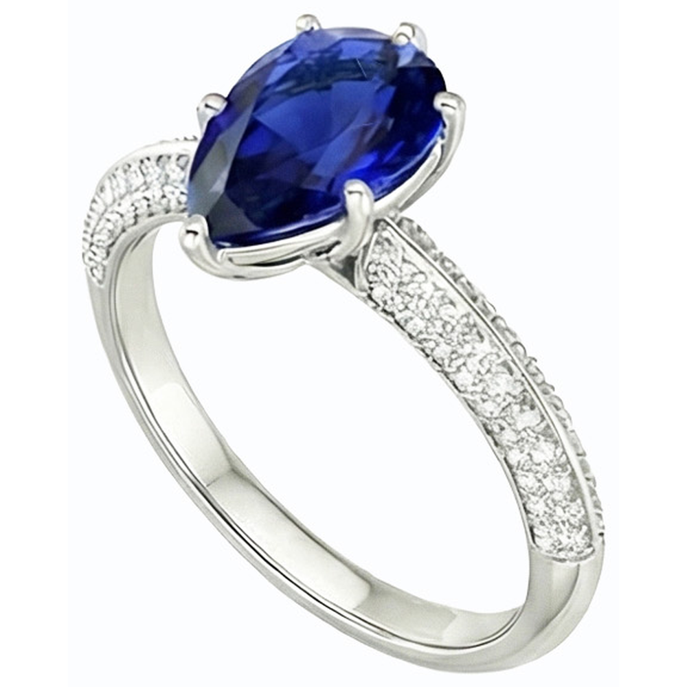 echter baguette diamant 3Karat ring Seitenansicht