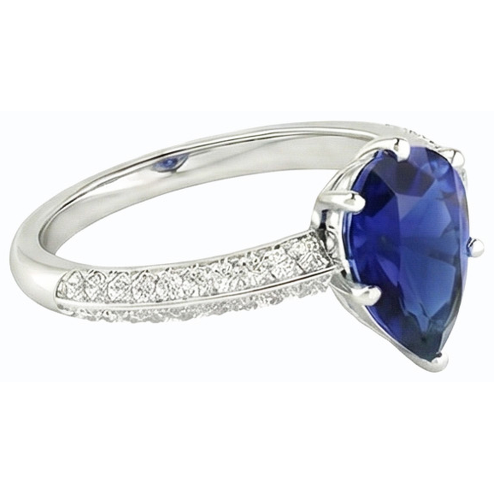 echter baguette diamant 3Karat ring Draufsicht