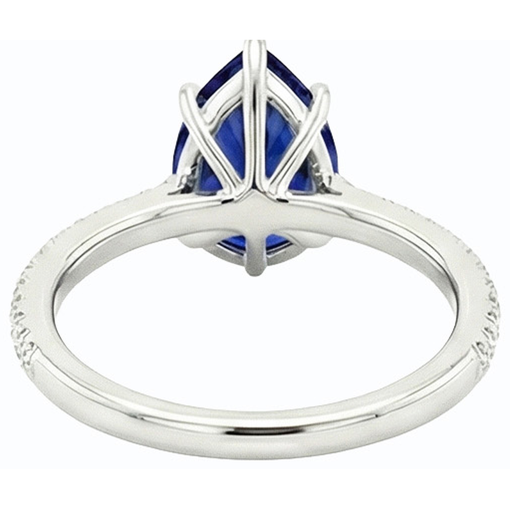 echter round diamant 3.50Karat ring Draufsicht