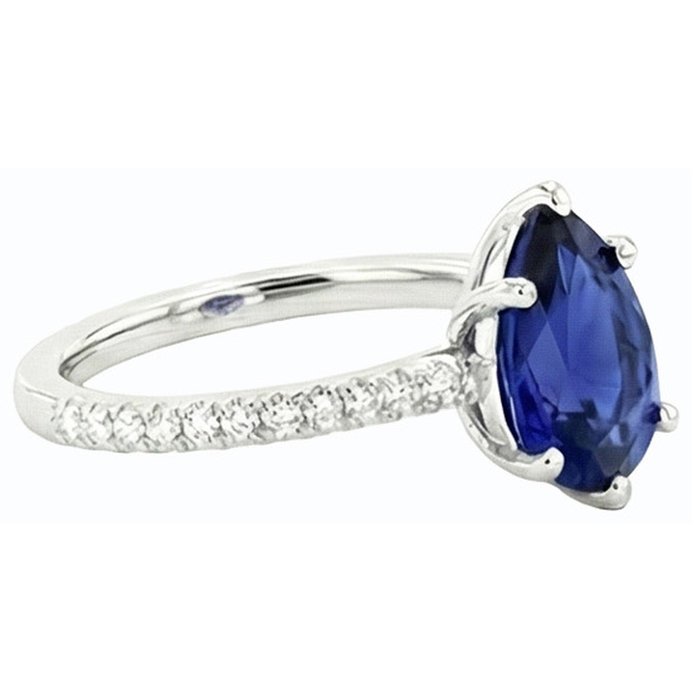 echter round diamant 3.50Karat ring auf Weiß