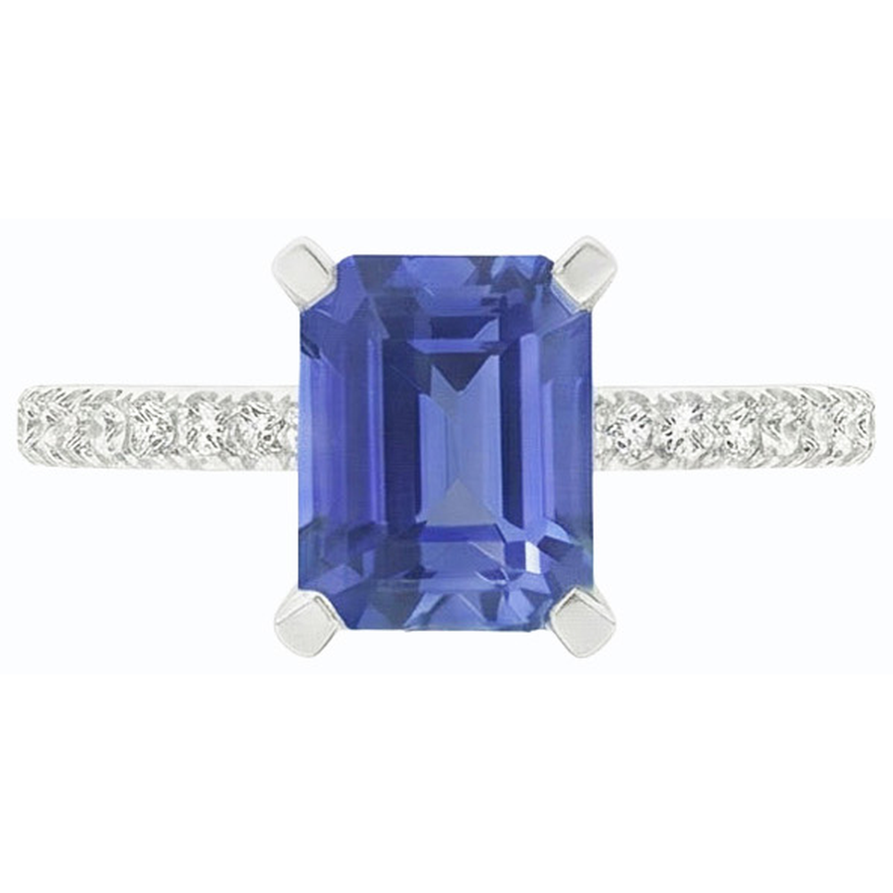echter round diamant 3Karat ring Draufsicht