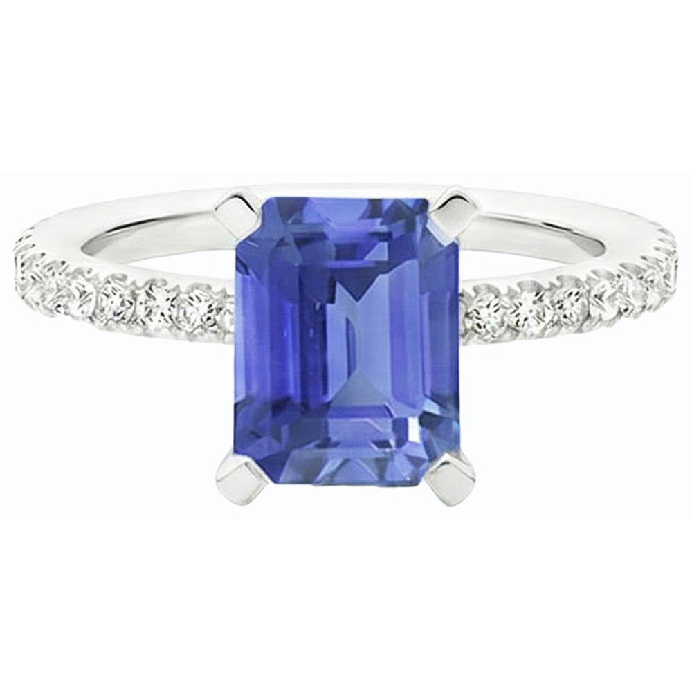echter round diamant 3Karat ring Profilansicht