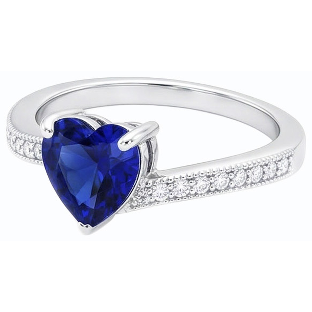 echter round diamant 2Karat ring Draufsicht