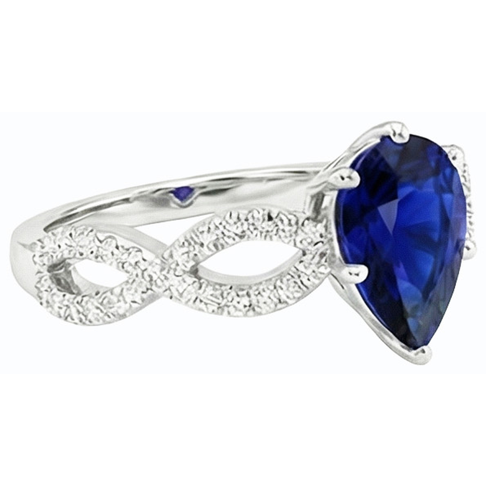 echter round diamant 3Karat ring Profilansicht
