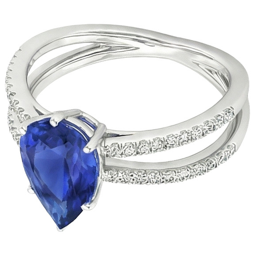 echter round diamant 5Karat ring Profilansicht