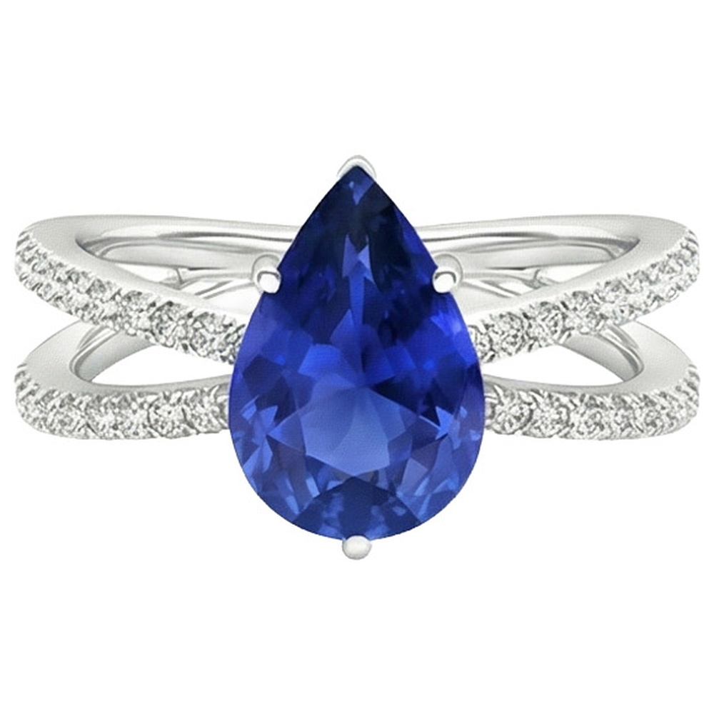 echter round diamant 5Karat ring auf Weiß