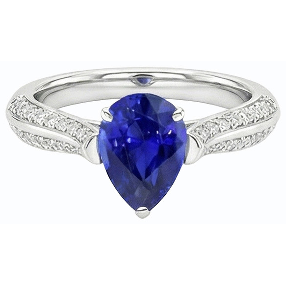 echter round diamant 3Karat ring Profilansicht