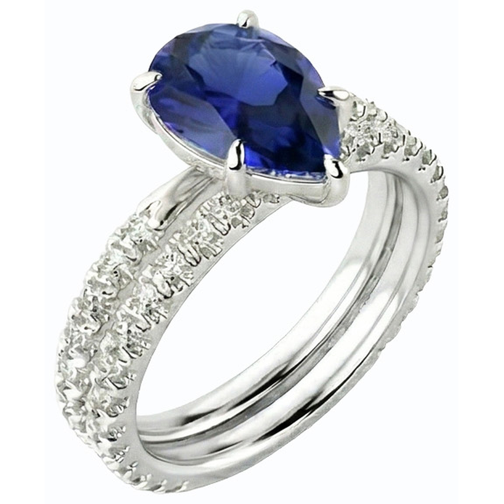echter round diamant 3.50Karat ring Draufsicht