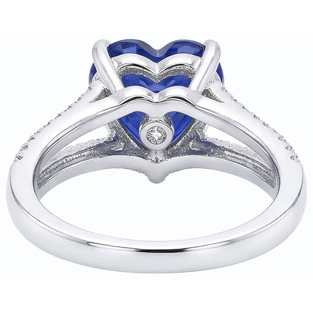 echter round diamant 4Karat ring Draufsicht