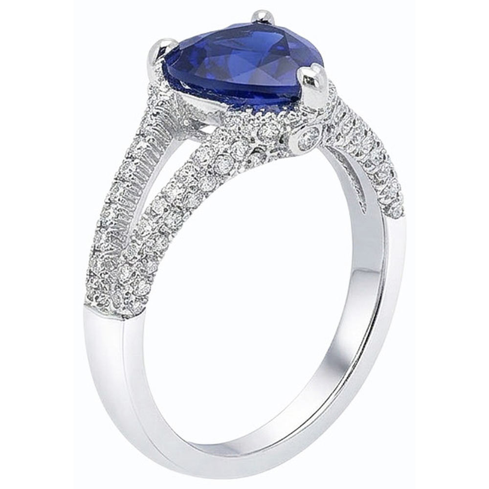 echter round diamant 4Karat ring Profilansicht