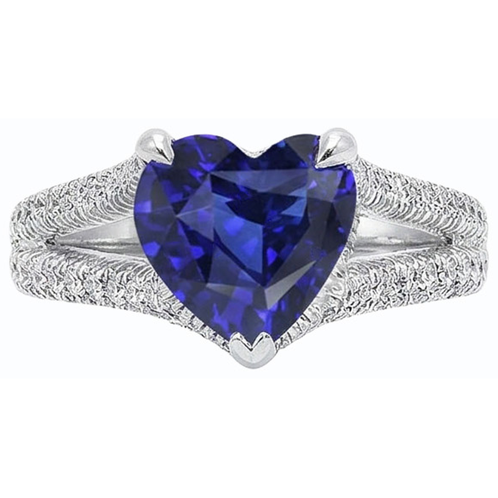 echter round diamant 4Karat ring auf Weiß