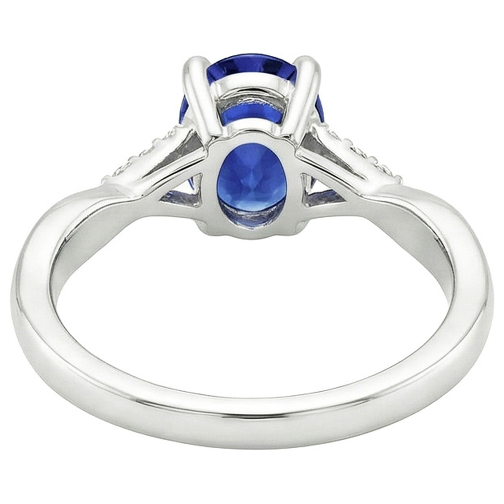 echter oval diamant 3Karat ring Seitenansicht