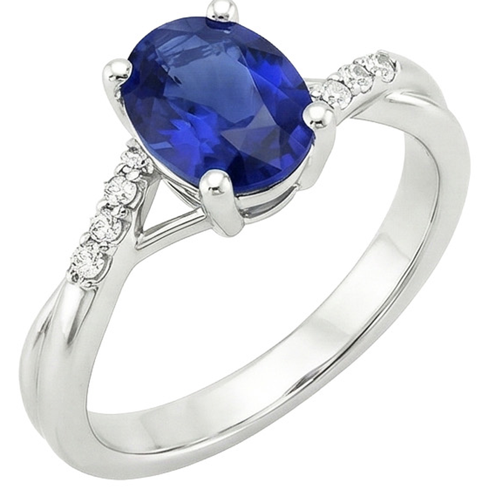 echter oval diamant 3Karat ring Detailansicht