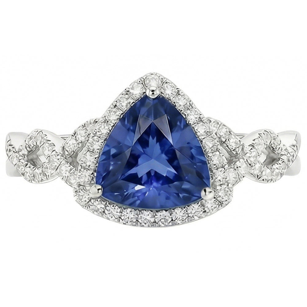 echter trillion diamant 3Karat ring Seitenansicht