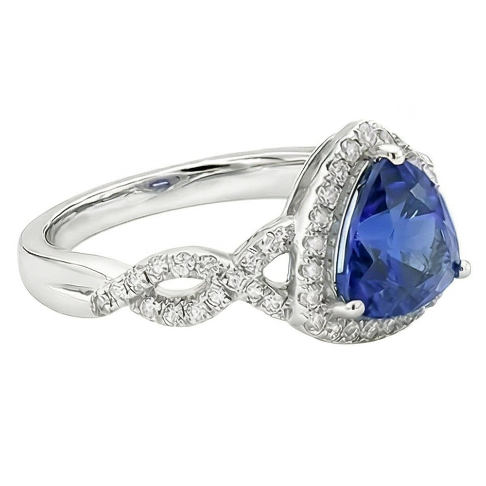 echter trillion diamant 3Karat ring Detailansicht