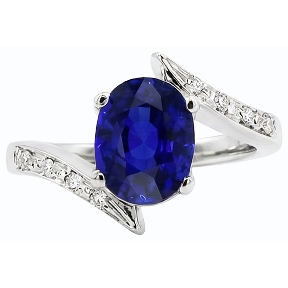 echter oval diamant 2.50Karat ring Detailansicht