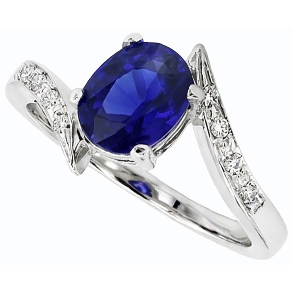 echter oval diamant 2.50Karat ring Draufsicht